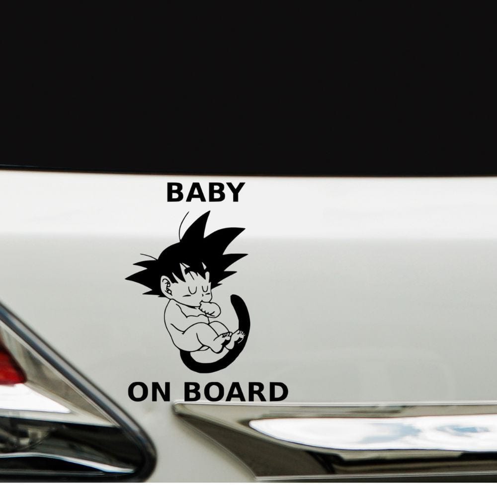 Goku Dragon Ball-Z - Sticker Personalizat Baby on Board cu nume copil