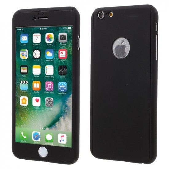 HUSA APPLE IPHONE XR FULL COVER 360 NEGRU + FOLIE DE PROTECTIE