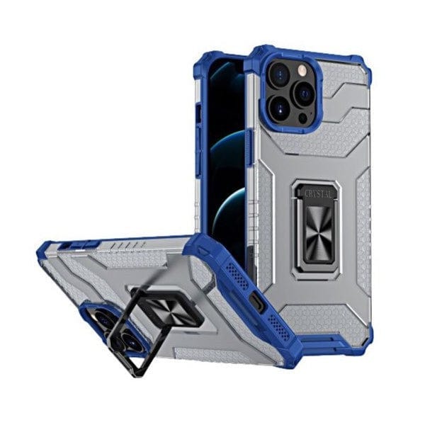 Husa de protectie compatibila cu Apple iPhone 13 Pro Max Acrylic Armor cu suport Albastru