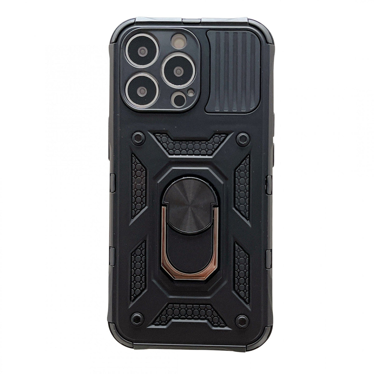 Husa de protectie, compatibila cu Apple iPhone 13 Pro Defender Model 4 cu suport,Negru