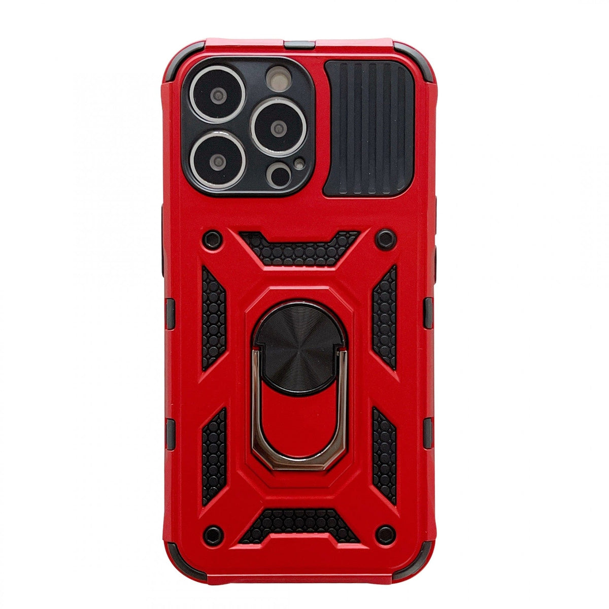 Husa de protectie compatibila cu Apple iPhone 13 Defender Model 4 cu suport,Rosu