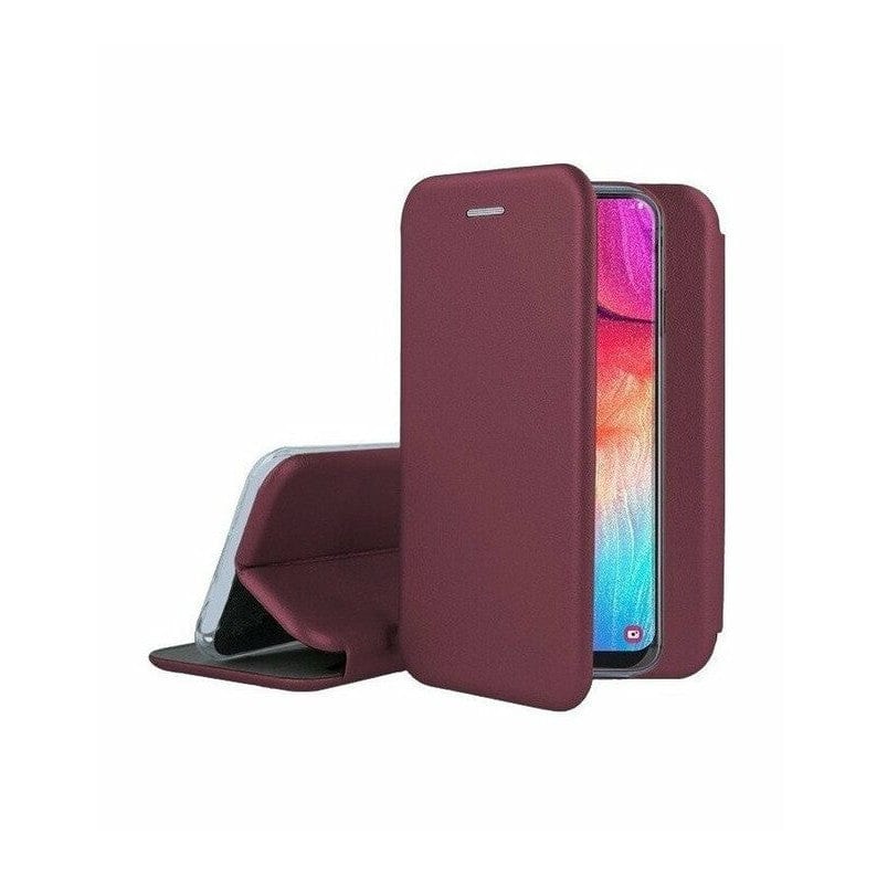 Husa de protectie compatibila cu Samsung Galaxy A21S Magnet Book Case Bordo