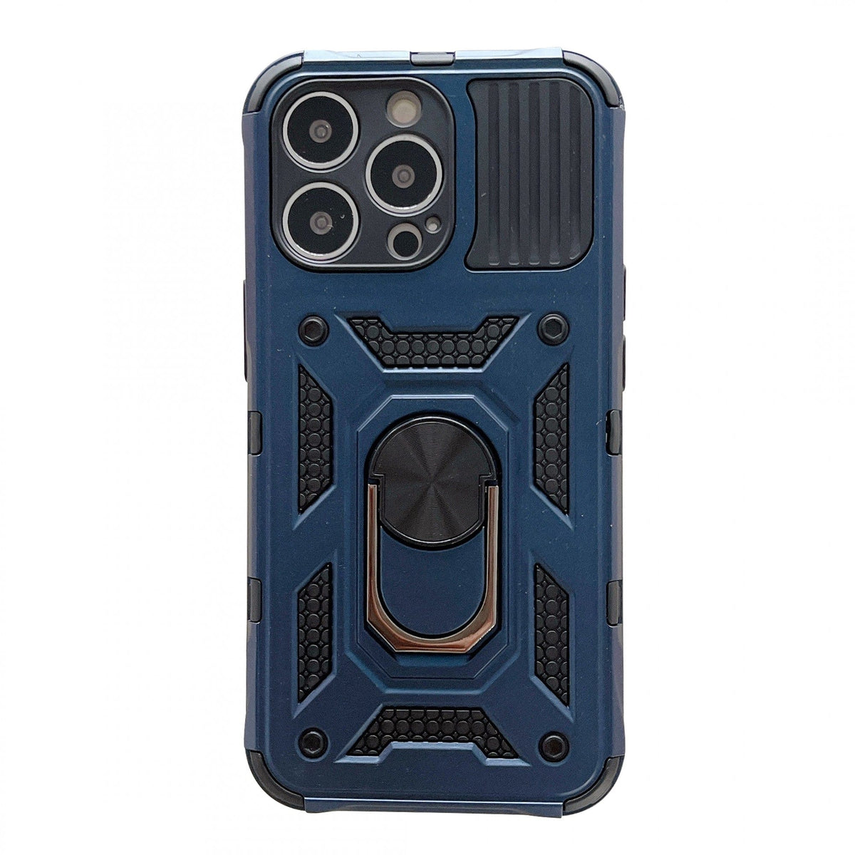 Husa de protectie compatibila cu Apple iPhone 13 Pro Max Defender Model 4 cu suport,Albastru