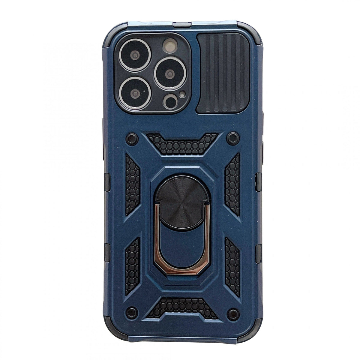 Husa de protectie compatibila cu Apple iPhone 13 Defender Model 4 cu suport,Albastru
