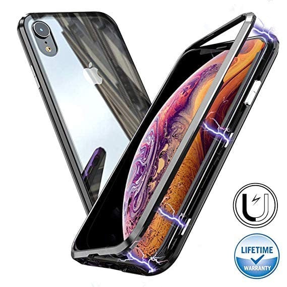 HUSA DE PROTECTIE MAGNETIC 360, FOLIE STICLA INCLUSA, PENTRU APPLE IPHONE 7, NEGRU