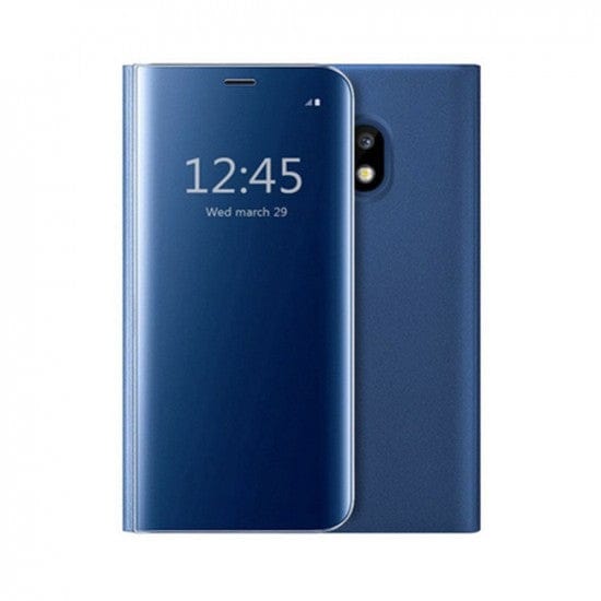Husa Huawei Y9 2019 Flip Cover Oglinda Albastru