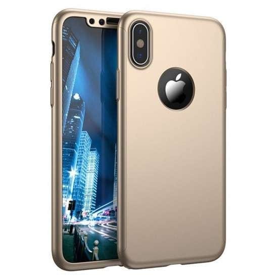 Husa Huawei Y6 2019 Full Cover 360 Auriu + Folie de protectie