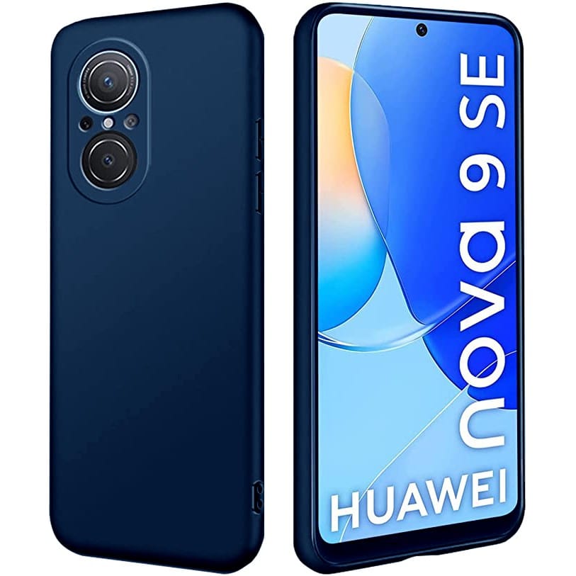 Husa Matte TPU pentru Huawei NOVA 9 SE, Silicon Slim, Protectie Antisoc, Navy Blue