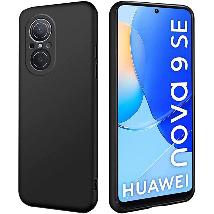 Husa Matte TPU pentru Huawei NOVA 9 SE, Silicon Slim, Protectie Antisoc, Negru