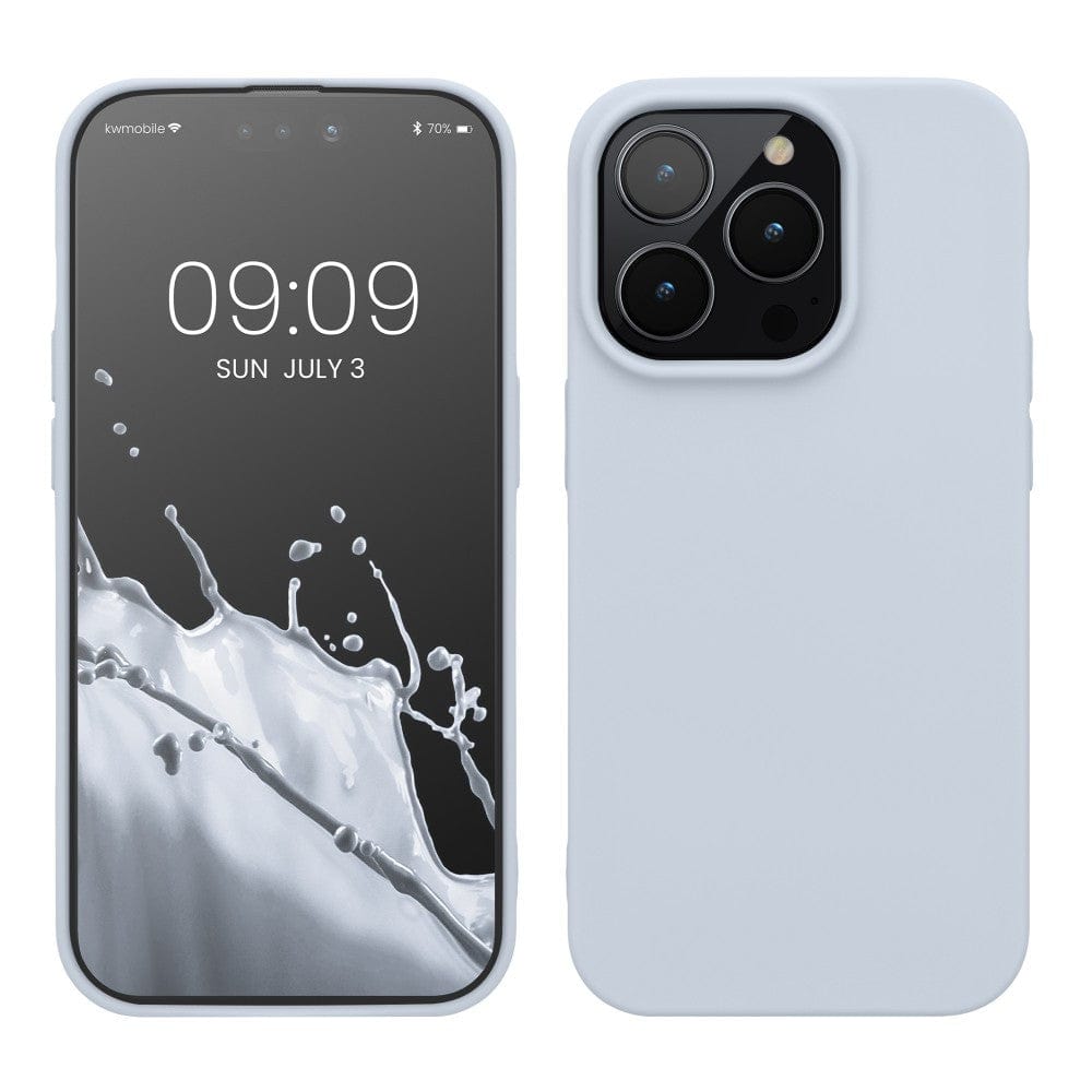 Husa pentru Apple iPhone 14 Pro, Liquid Silicone, cu Microfibra pe interior, Protectie Antisoc, Grey, Gri