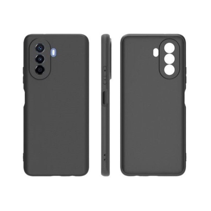 Husa pentru Huawei NOVA Y70, Liquid Silicone, cu Microfibra pe interior, Protectie Antisoc, Negru