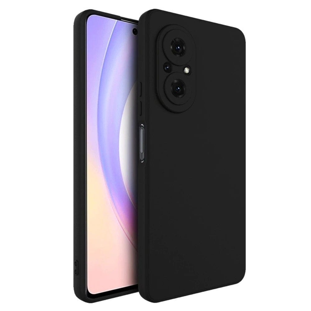 Husa pentru Huawei NOVA 9 SE, Liquid Silicone, cu Microfibra pe interior, Protectie Antisoc, Negru