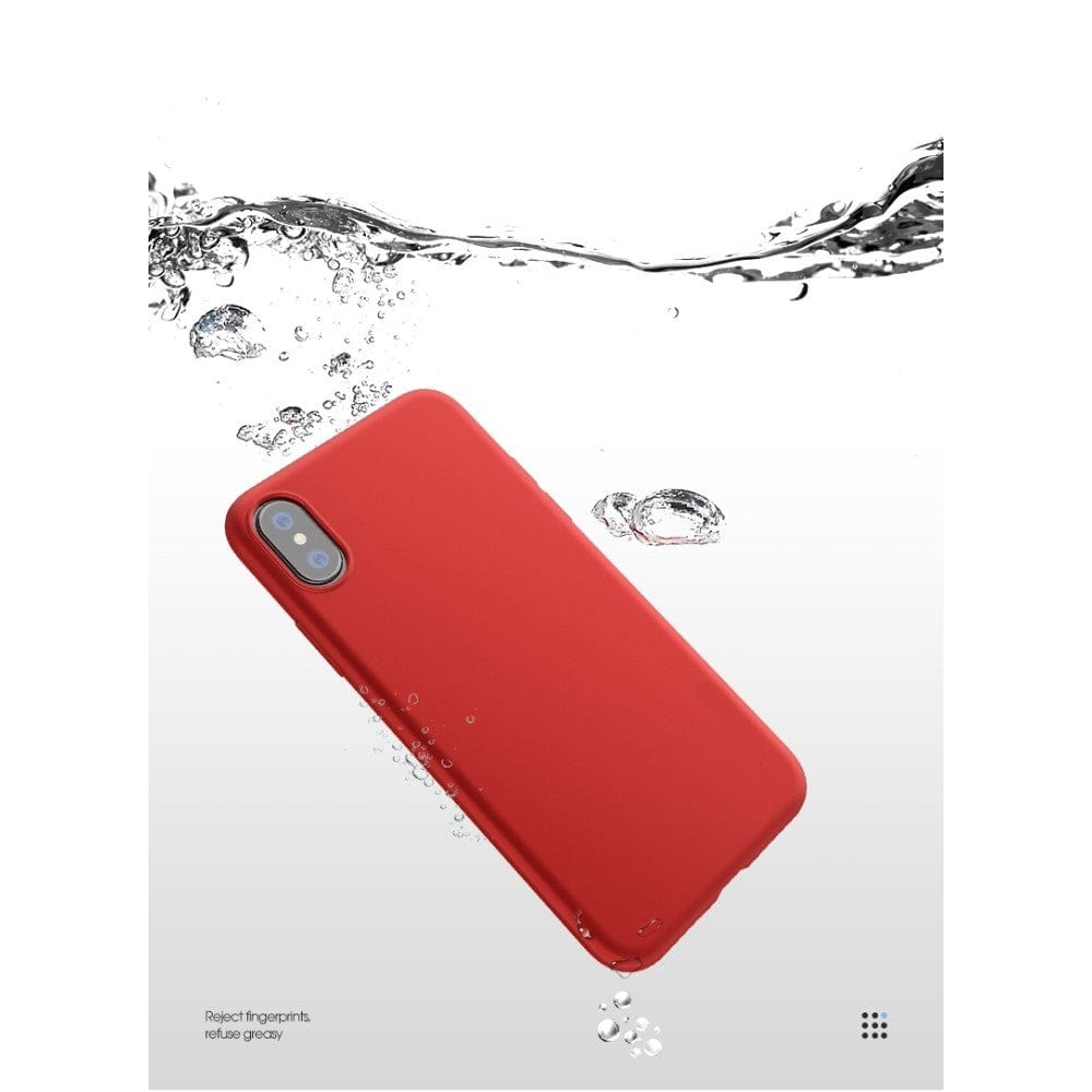 Husa protectie compatibila cu Apple iPhone X/XS Liquid Silicone Case Rosu