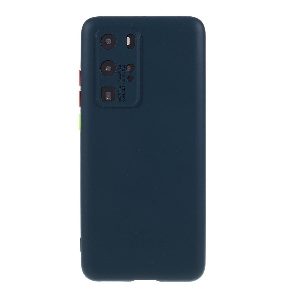 Husa protectie compatibila cu Huawei P40 Pro Liquid Silicone Case Albastru inchis