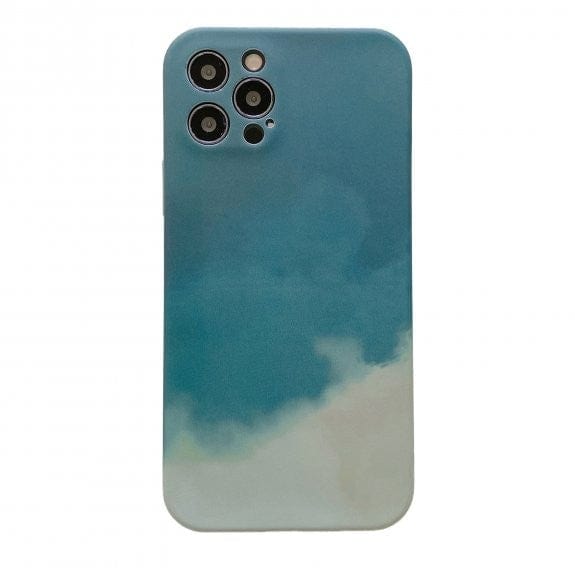 Husa protectie compatibila cu Apple iPhone 12 Mini Tpu Ombre, Verde/Alb