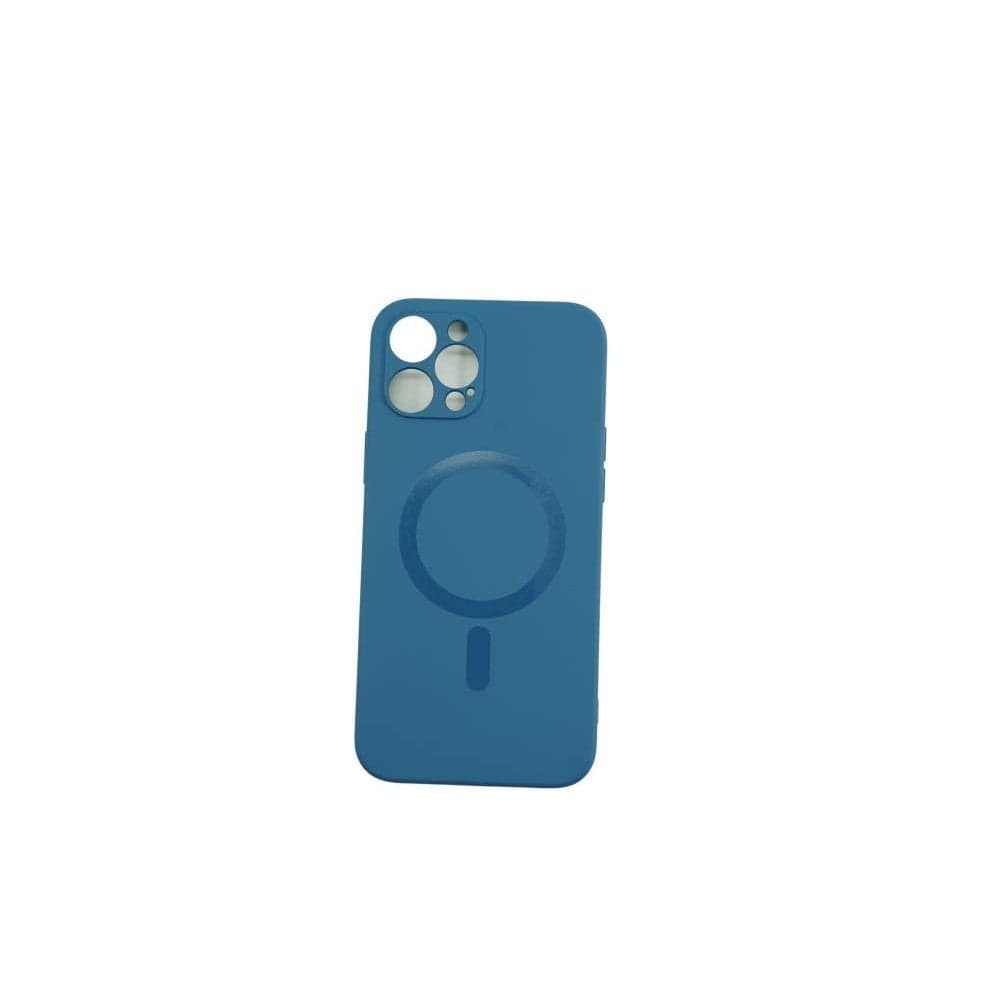 Husa protectie compatibila cu Apple iPhone 12 Mini Mag Safe Silicone Albastru