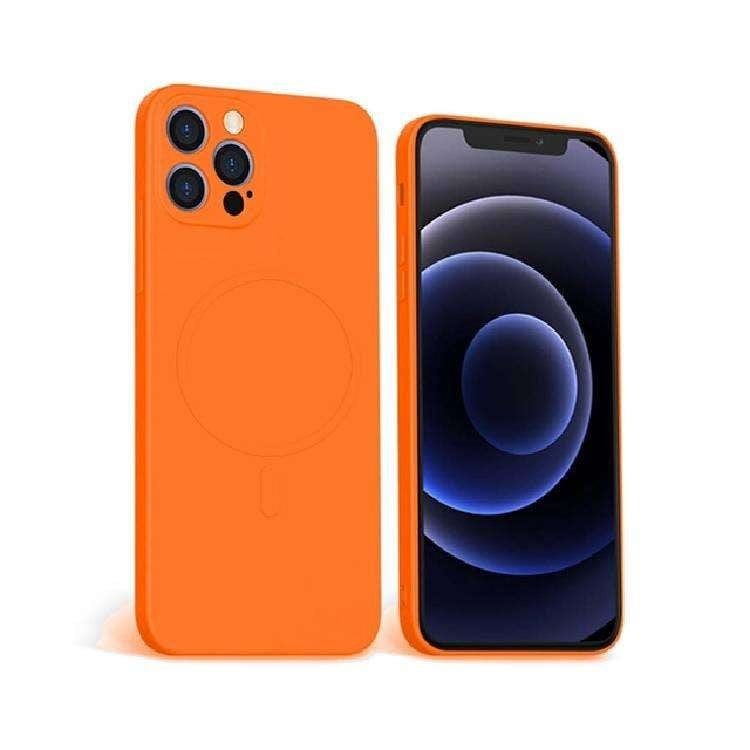 Husa protectie compatibila cu Apple iPhone 12 Pro Mag Safe Silicone Portocaliu