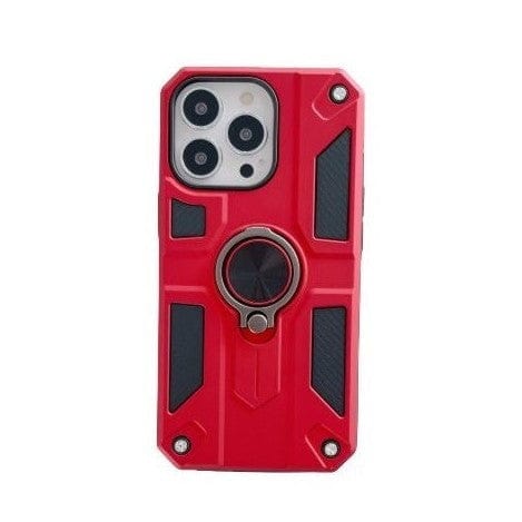 Husa protectie compatibila cu Apple iPhone 13 Pro Max Defender Model 5 cu suport prindere inel,Rosu