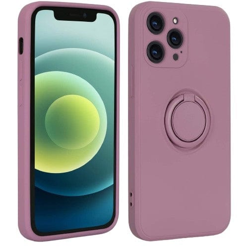 HUSA PROTECTIE COMPATIBILA CU APPLE IPHONE XR LIQUID SILICONE RING CU SUPORT ROTATIV MOV
