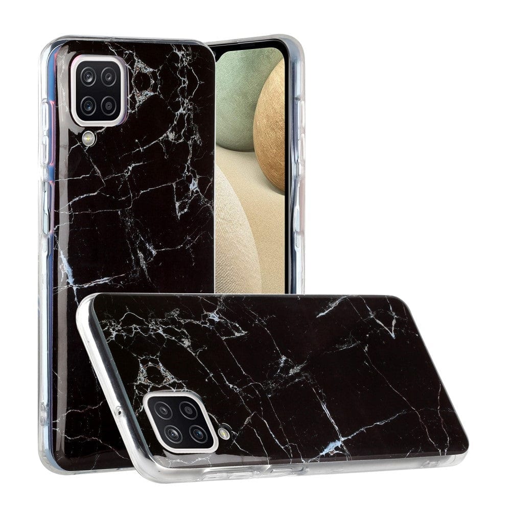 Husa protectie pentru Apple iPhone 11 Soft IMD TPU Marble Negru cu Suport inclus