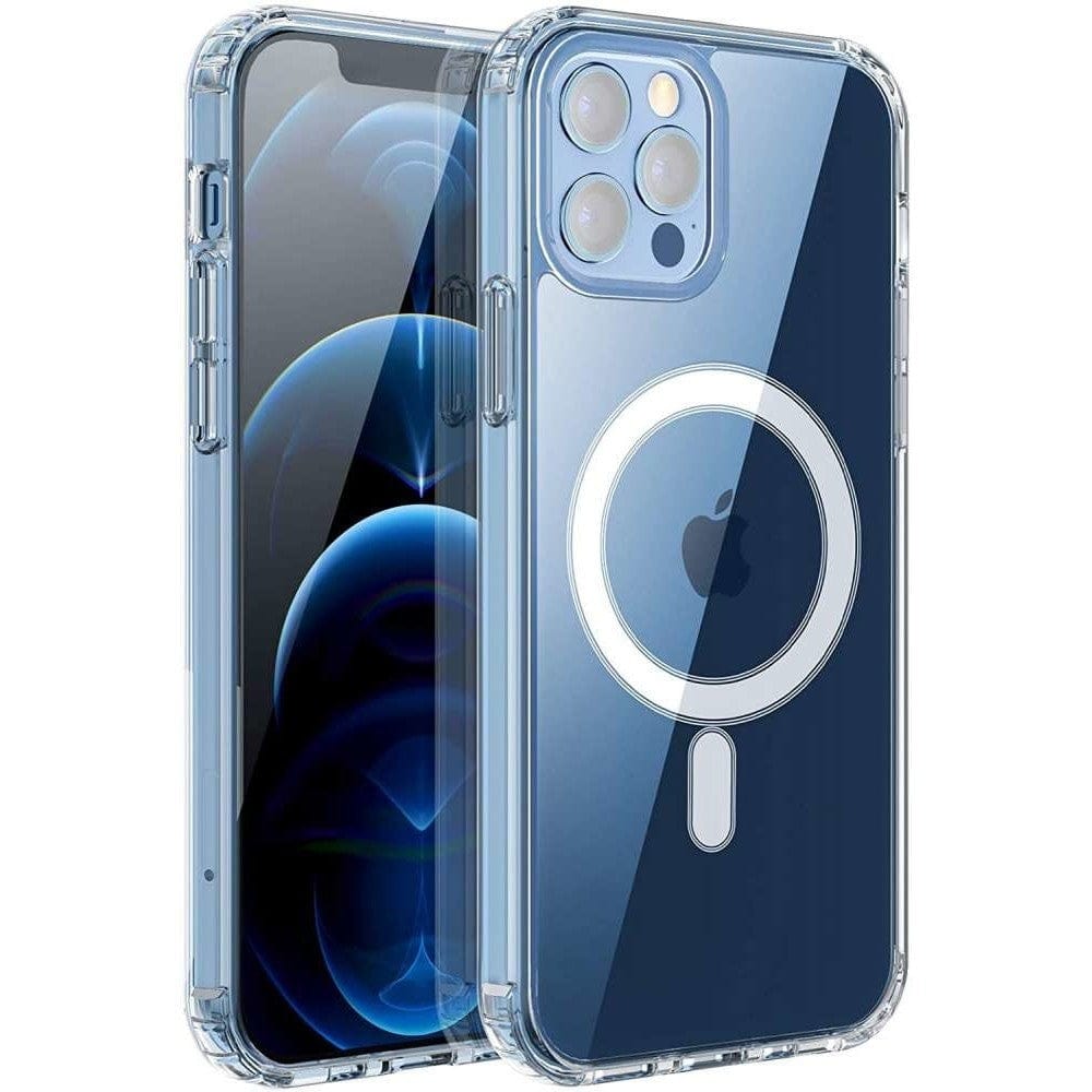 Husa protectie pentru iPhone 13 Pro Mag Safe, 2 in 1 incarcare si magnet, Silicon si Acril, Transparenta
