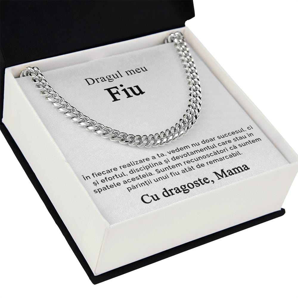 De la mama pentru fiu - colier Cuban Link