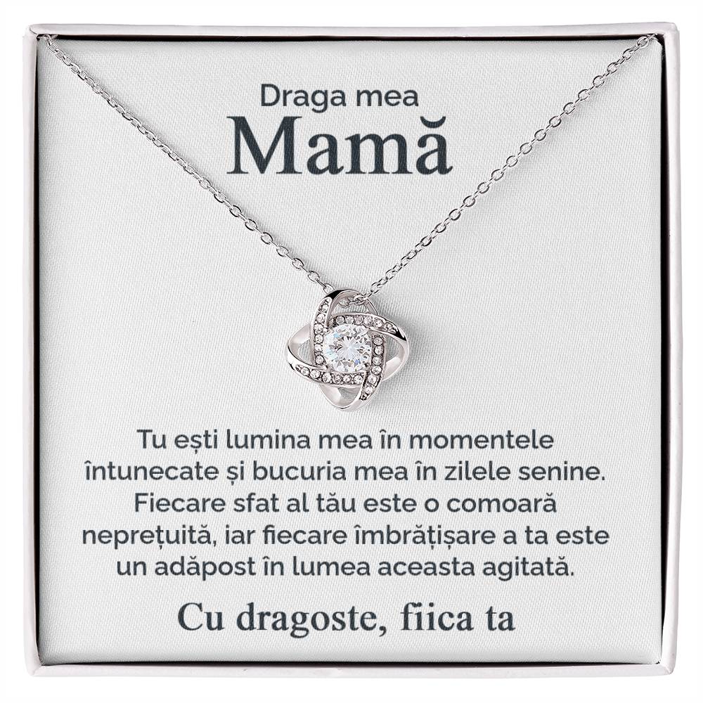 Draga mea mamă - Colier Love Knot - De la fiica ta
