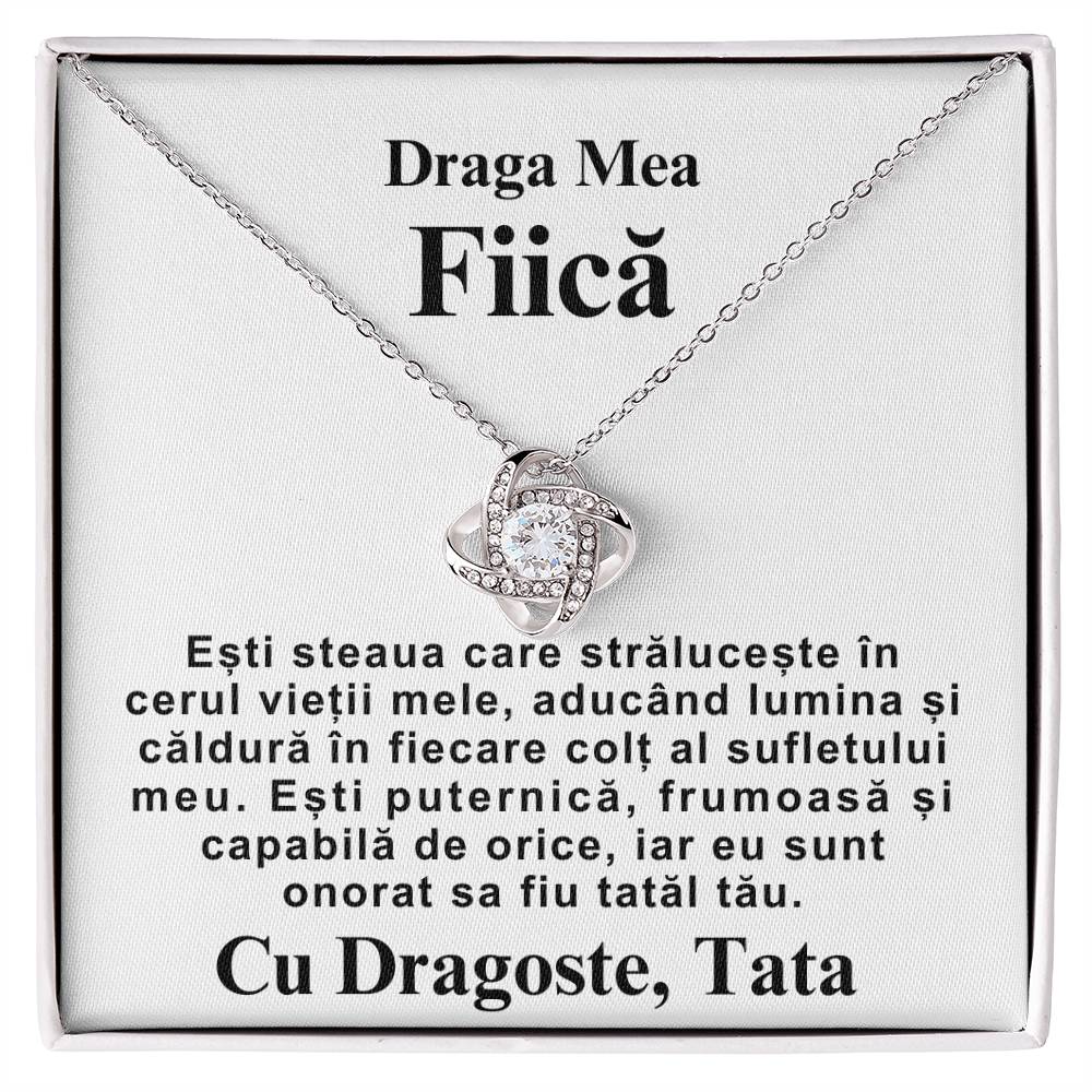 Draga Mea Fiică-Colier Love Knot Father's Love