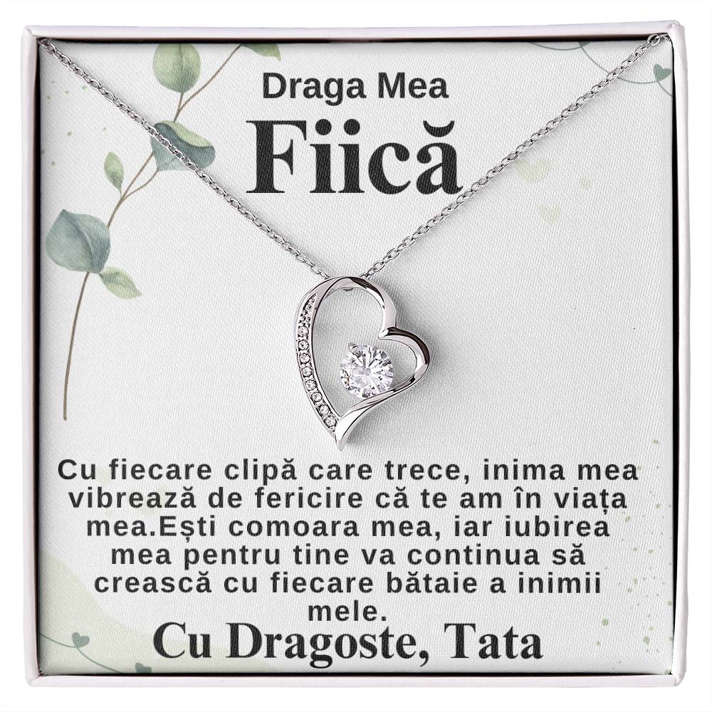 Draga Mea Fiică-Colier Inima Forever