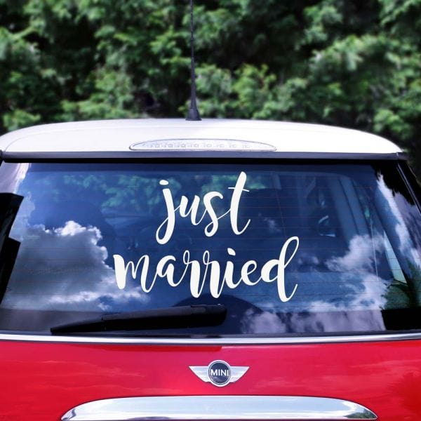 just married sticker