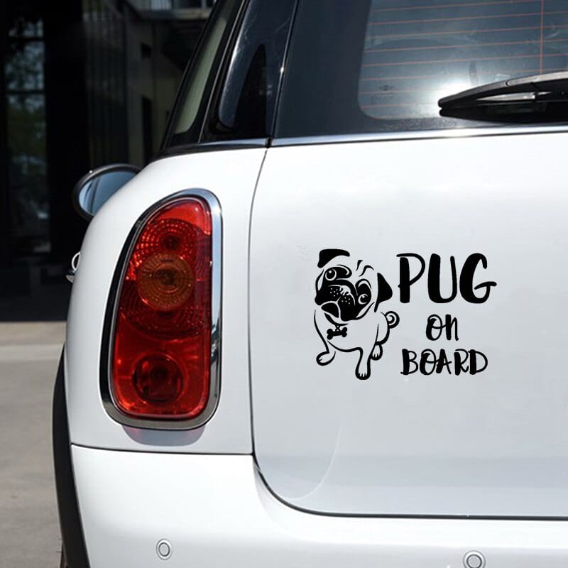 Sticker Personalizat Pug On Board
